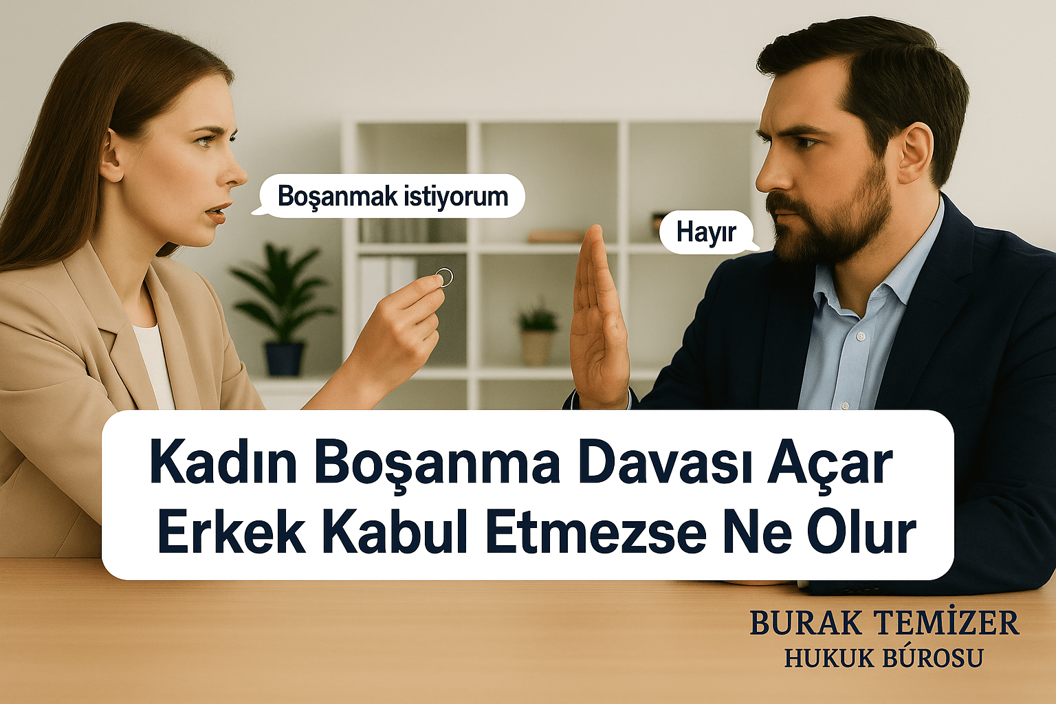kadın boşanma davası açar erkek kabul etmezse ne olur