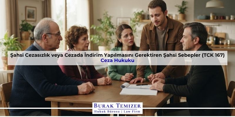 Şahsi Cezasızlık veya Cezada İndirim Yapılmasını Gerektiren Şahsi Sebepler (TCK 167)